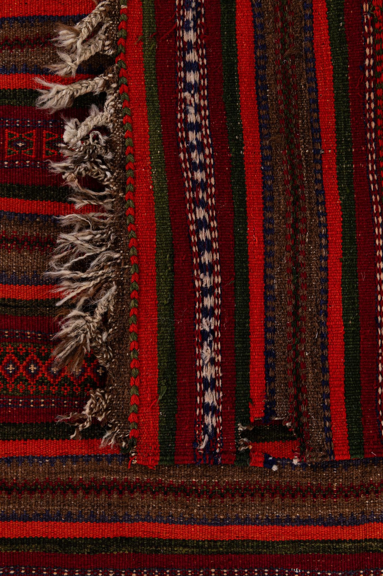 4' x 11' 7 Hand Woven Kilim Fars Wool Runner Rug
