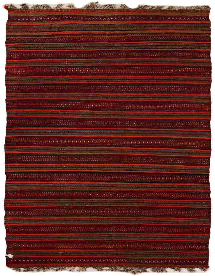 Detail image of 4' x 11' 7 Hand Woven Kilim Fars Wool Runner Rug