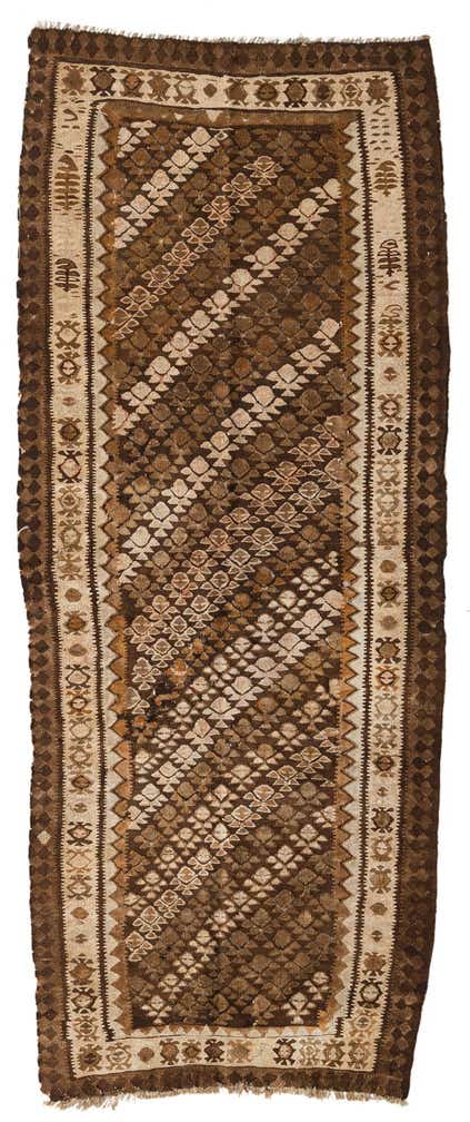105cm x 255cm Handgewebt Kilim Fars Wolle Läufer Teppich