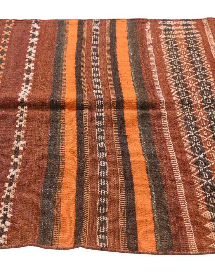 Detail image of 3' 8 x 10' 10  Hand Woven Kilim Fars Wool Runner Rug