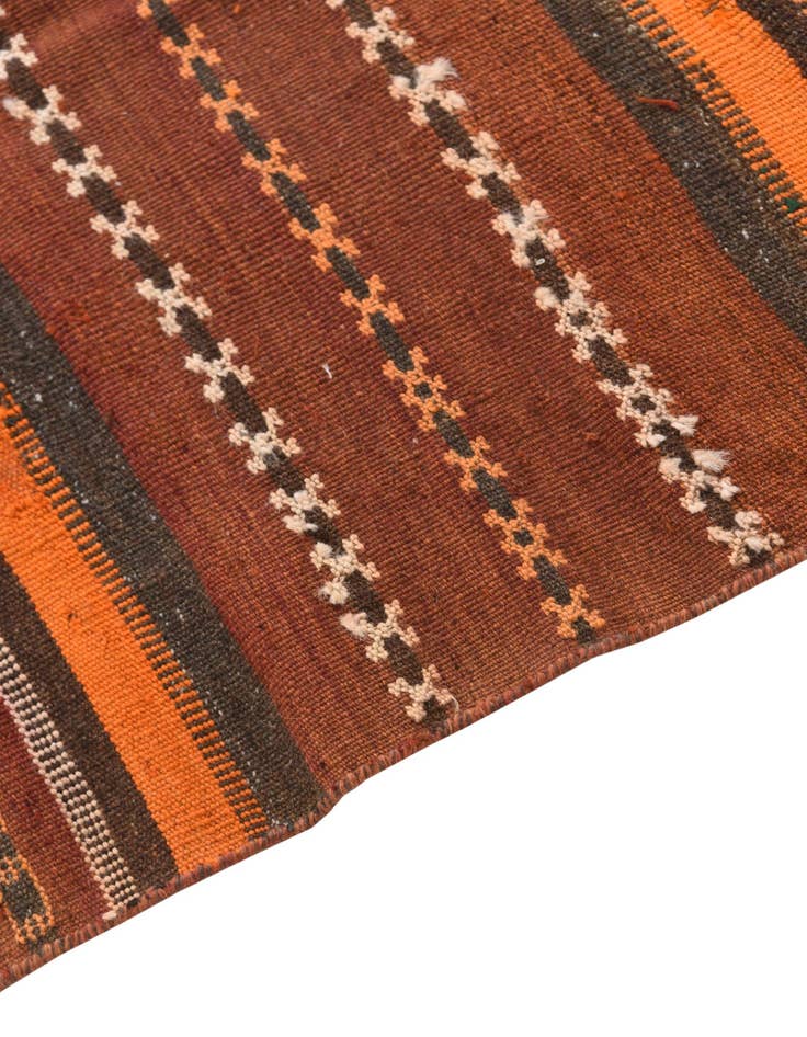 Detail image of 3' 8 x 10' 10  Hand Woven Kilim Fars Wool Runner Rug