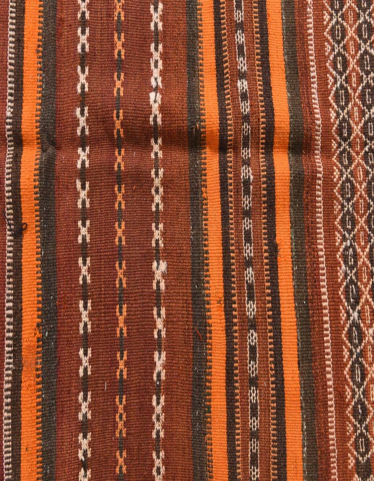 Detail image of 3' 8 x 10' 10  Hand Woven Kilim Fars Wool Runner Rug