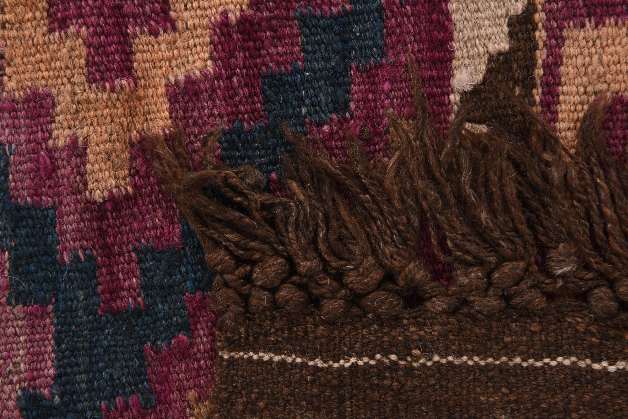 5' 2 x 9' 10 Hand Woven Kilim Fars Wool Runner Rug