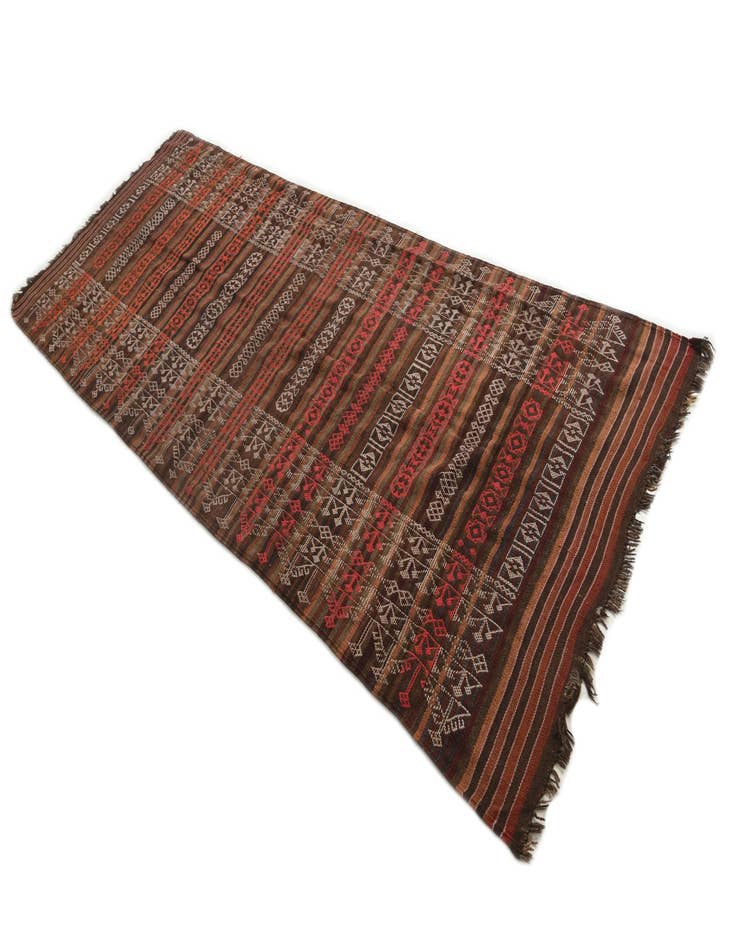 Detail image of 4' 1 x 10' 8  Hand Woven Kilim Fars Wool Runner Rug