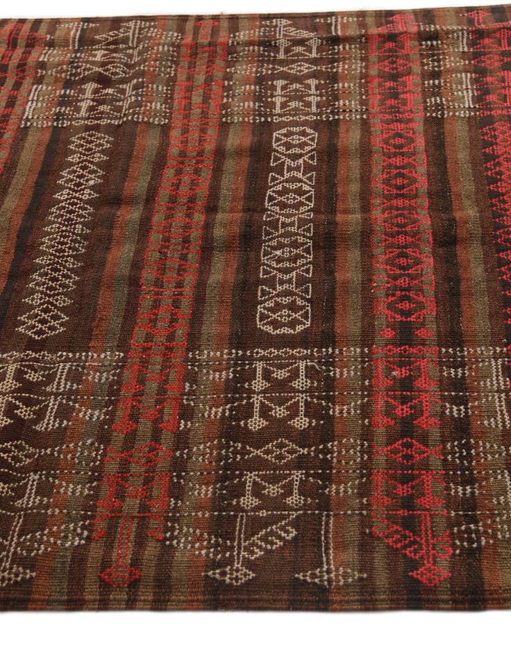 Detail image of 4' 1 x 10' 8  Hand Woven Kilim Fars Wool Runner Rug
