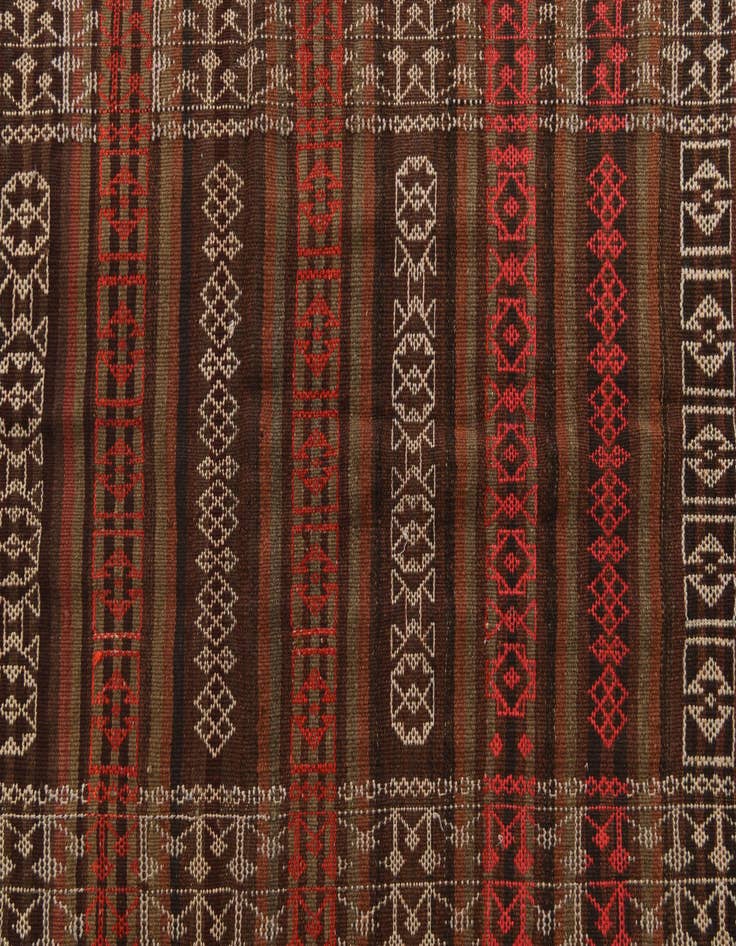 Detail image of 4' 1 x 10' 8  Hand Woven Kilim Fars Wool Runner Rug