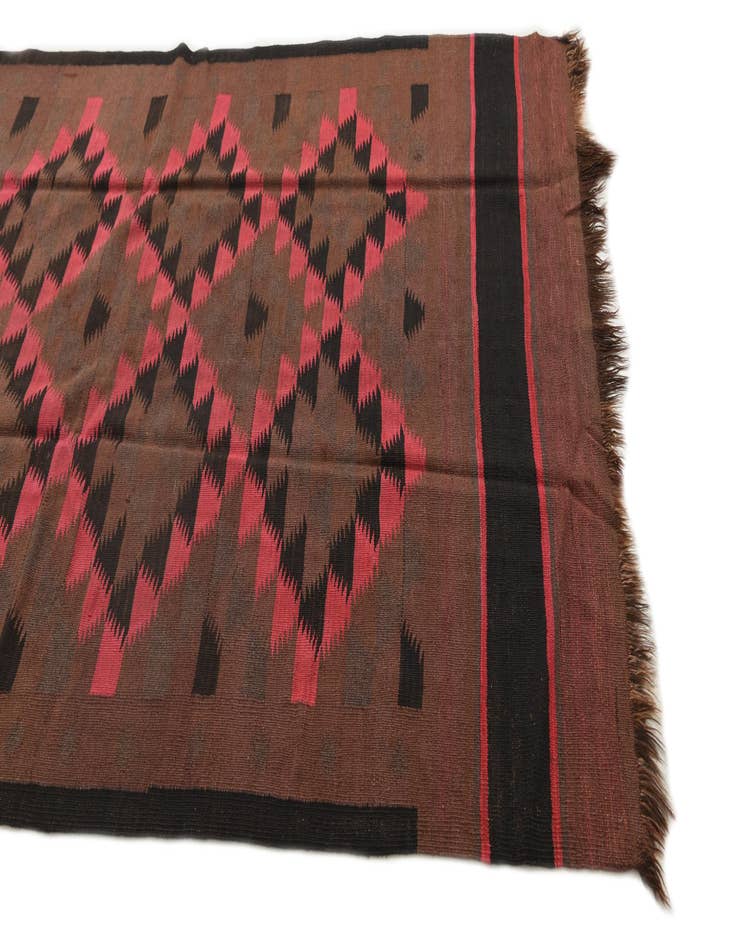Detail image of 4' 6 x 15' Hand Woven Kilim Fars Wool Runner Rug