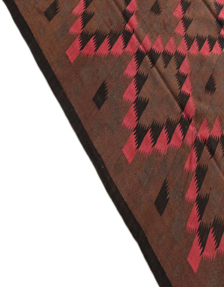 Detail image of 4' 6 x 15'  Hand Woven Kilim Fars Wool Runner Rug