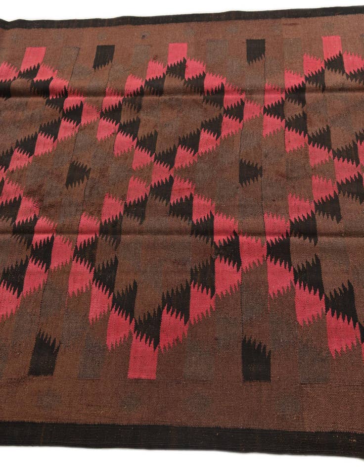 Detail image of 4' 6 x 15'  Hand Woven Kilim Fars Wool Runner Rug