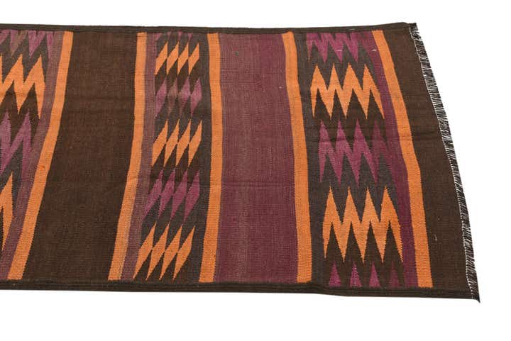 2' 5 x 10' 4 Hand Woven Kilim Fars Wool Runner Rug