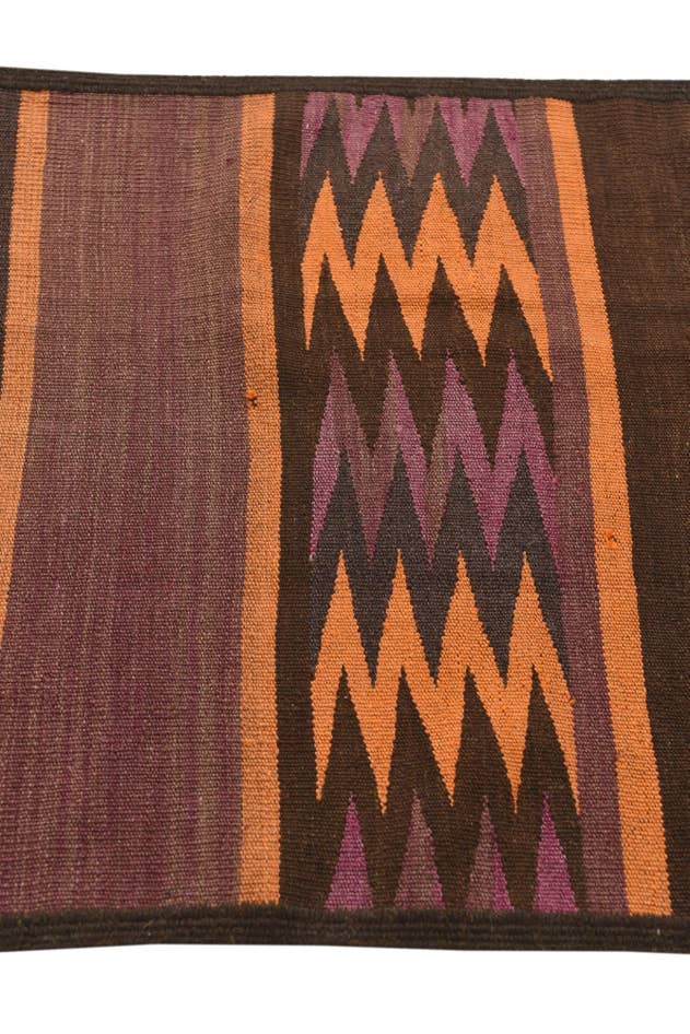 Detail image of 2' 5 x 10' 4 Hand Woven Kilim Fars Wool Runner Rug