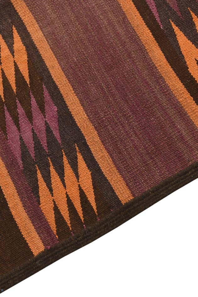 Detail image of 2' 5 x 10' 4 Hand Woven Kilim Fars Wool Runner Rug