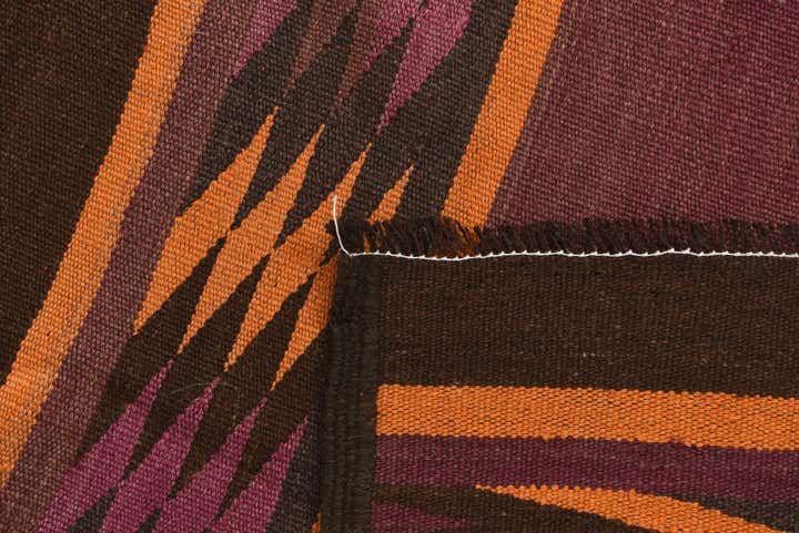 2' 5 x 10' 4 Hand Woven Kilim Fars Wool Runner Rug