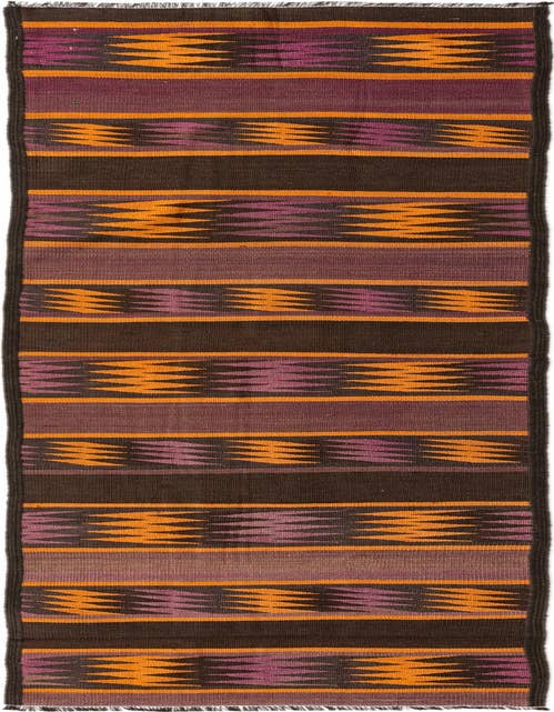 Detail image of 2' 5 x 10' 4 Hand Woven Kilim Fars Wool Runner Rug