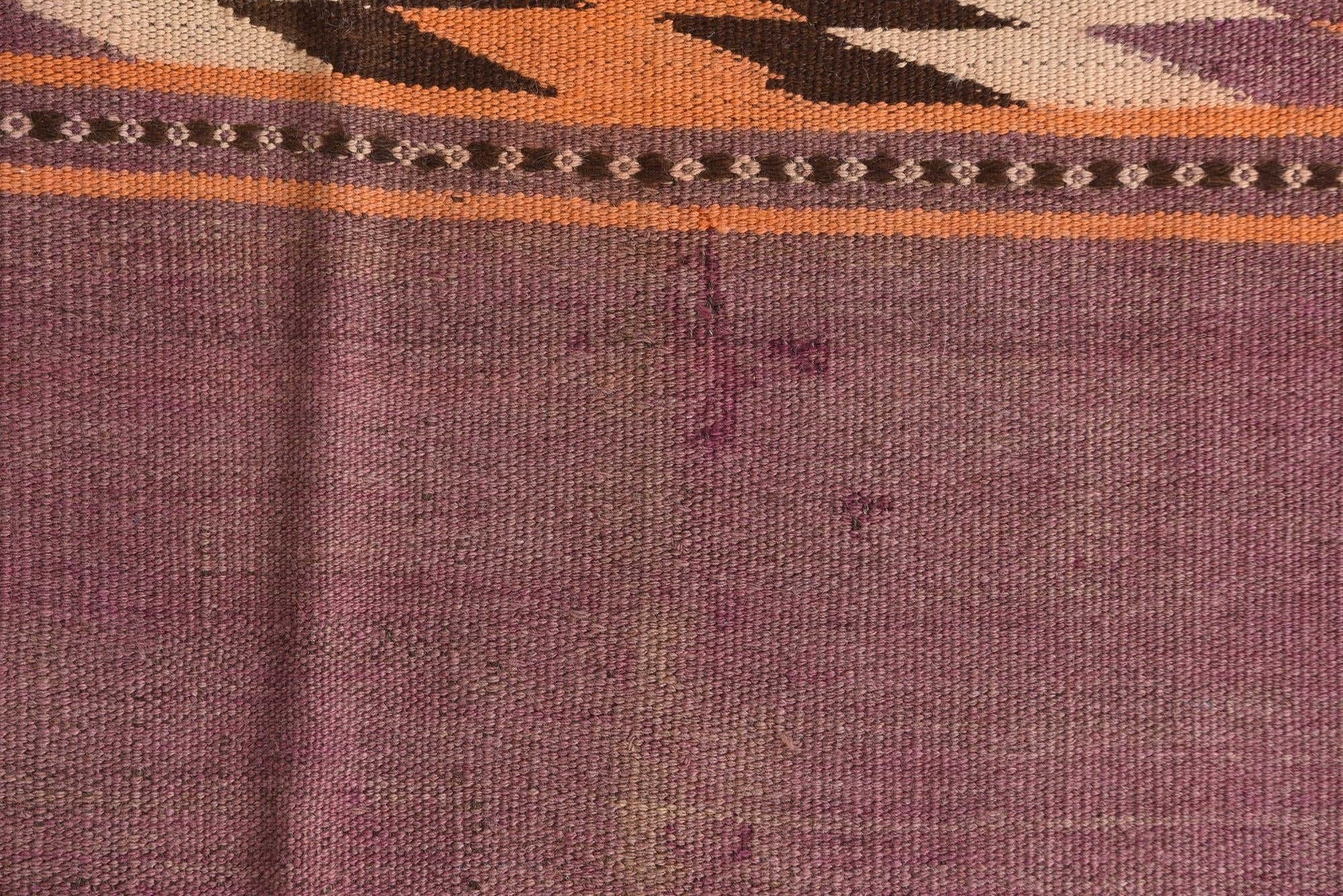 4' 7 x 11' 8 Hand Woven Kilim Fars Wool Runner Rug