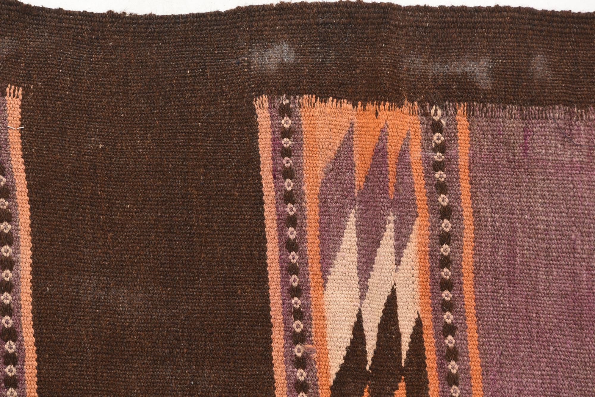 4' 7 x 11' 8 Hand Woven Kilim Fars Wool Runner Rug