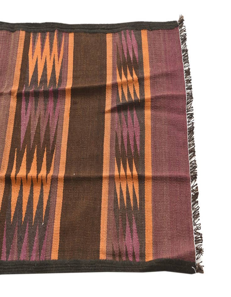 Detail image of 2' 1 x 6' 1  Hand Woven Kilim Fars Wool Runner Rug