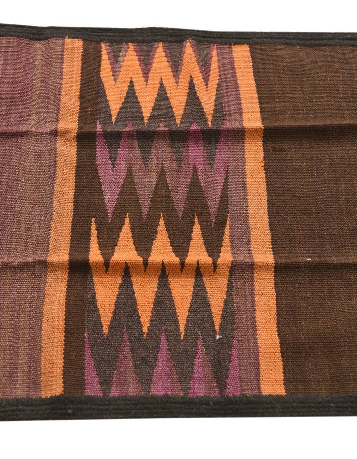 Detail image of 2' 1 x 6' 1  Hand Woven Kilim Fars Wool Runner Rug