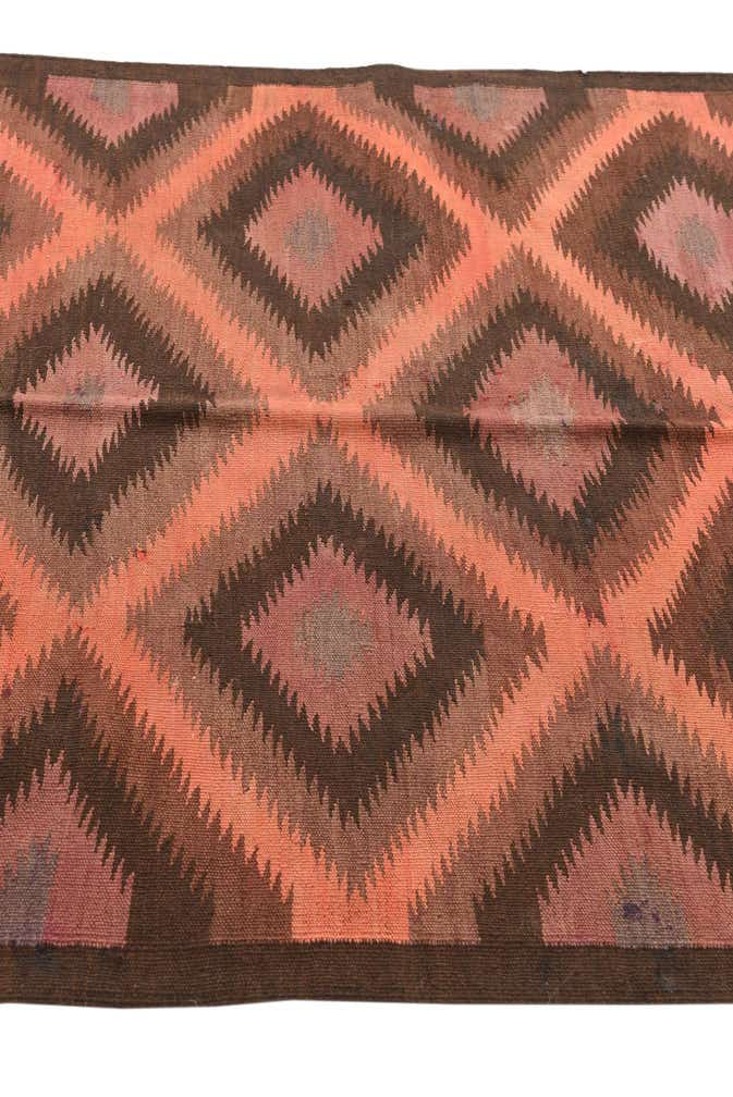 3' 8 x 11' 7 Hand Woven Kilim Fars Wool Runner Rug