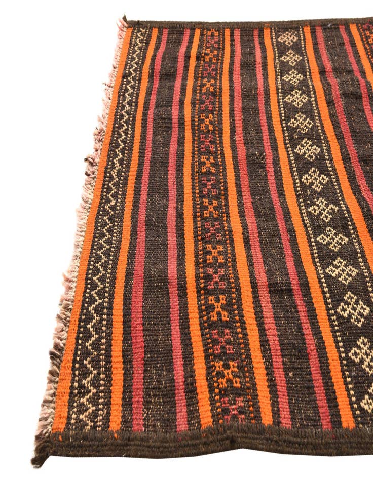 Detail image of 2' 8 x 8' 3 Hand Woven Kilim Fars Wool Runner Rug