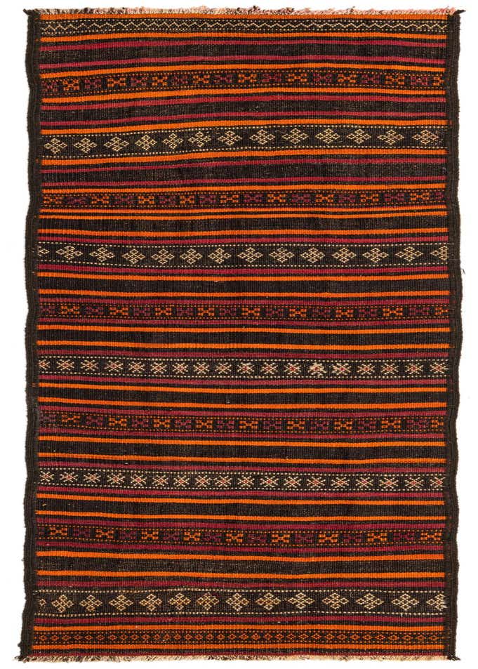 2' 8 x 8' 3 Hand Woven Kilim Fars Wool Runner Rug