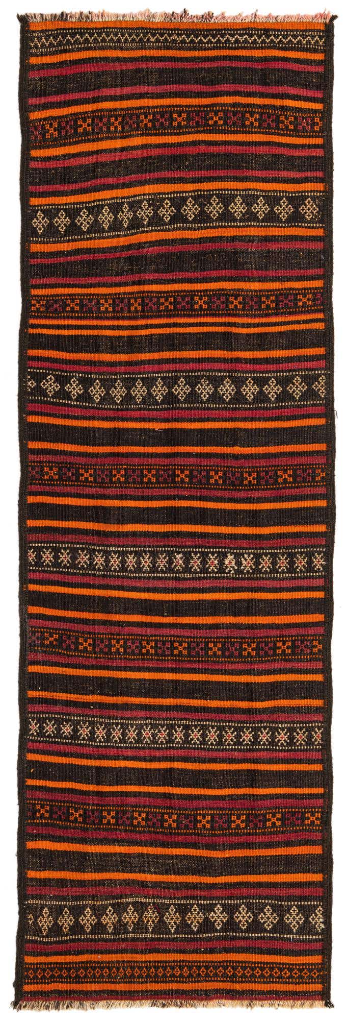 2' 8 x 8' 3 Hand Woven Kilim Fars Wool Runner Rug