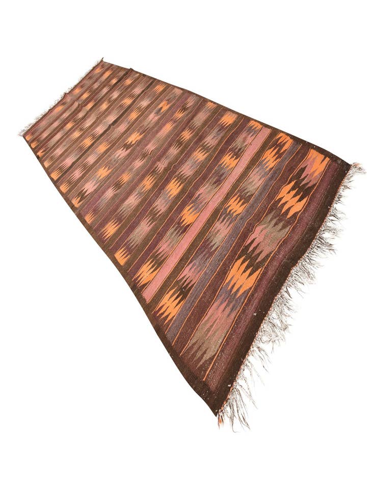 Detail image of 4' 10 x 12' 8  Hand Woven Kilim Fars Wool Runner Rug