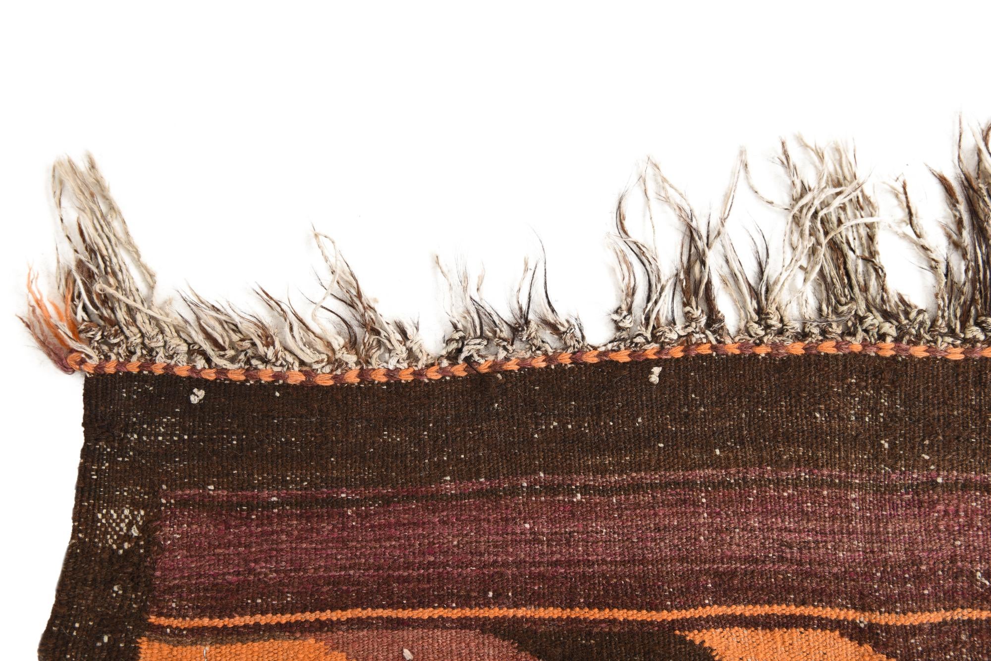 4' 10 x 12' 8 Hand Woven Kilim Fars Wool Runner Rug