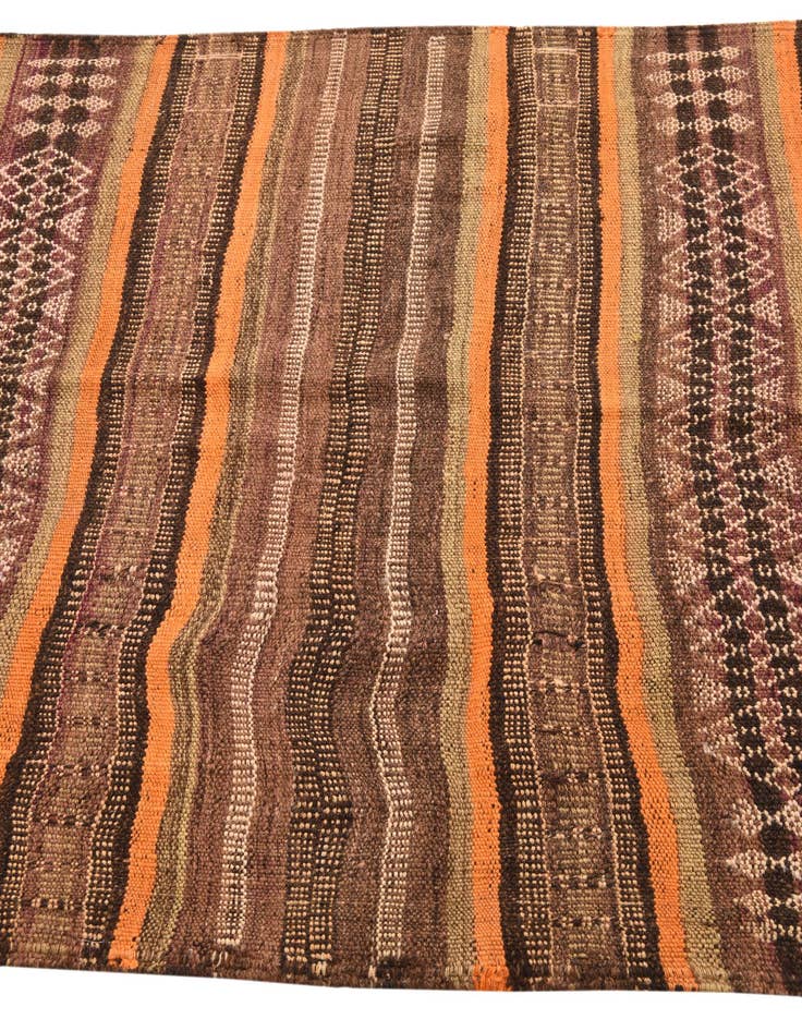 Detail image of 3' 9 x 8' 10  Hand Woven Kilim Fars Wool Runner Rug