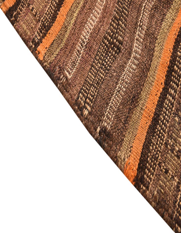 Detail image of 3' 9 x 8' 10  Hand Woven Kilim Fars Wool Runner Rug