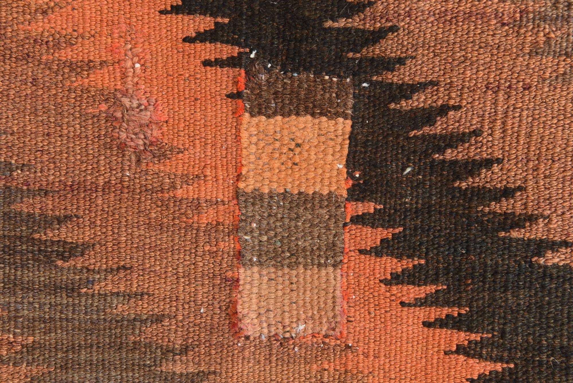 4' x 10' 8 Hand Woven Kilim Fars Wool Runner Rug