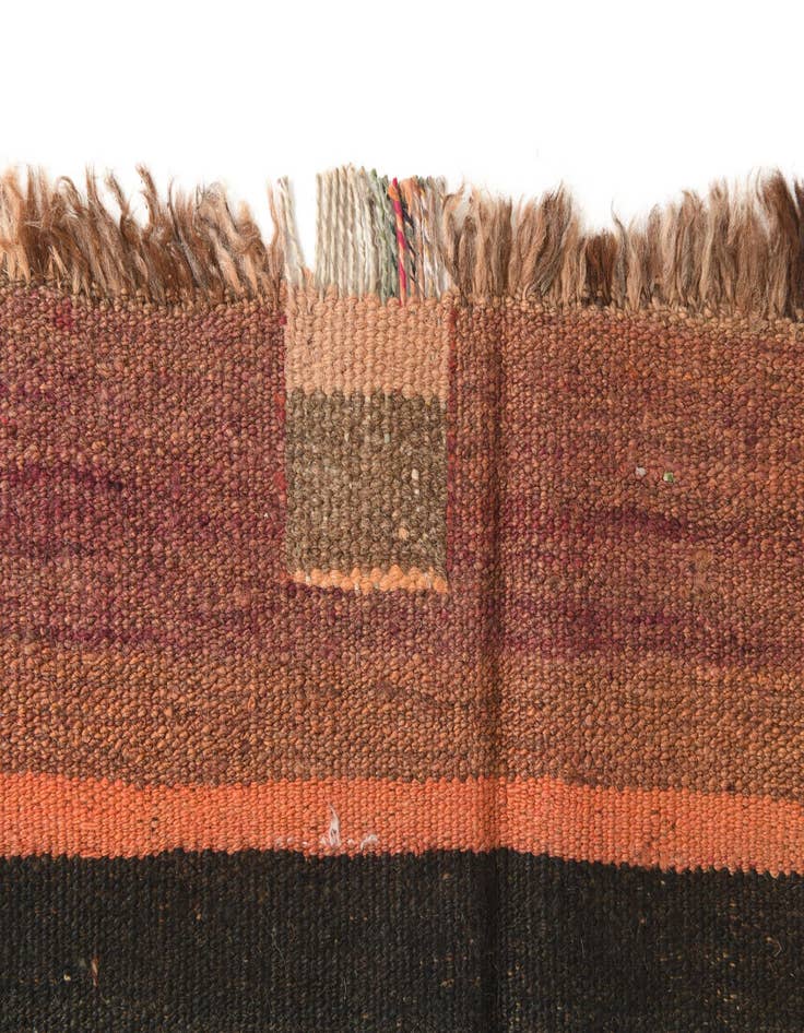 Detail image of 4' x 10' 8  Hand Woven Kilim Fars Wool Runner Rug