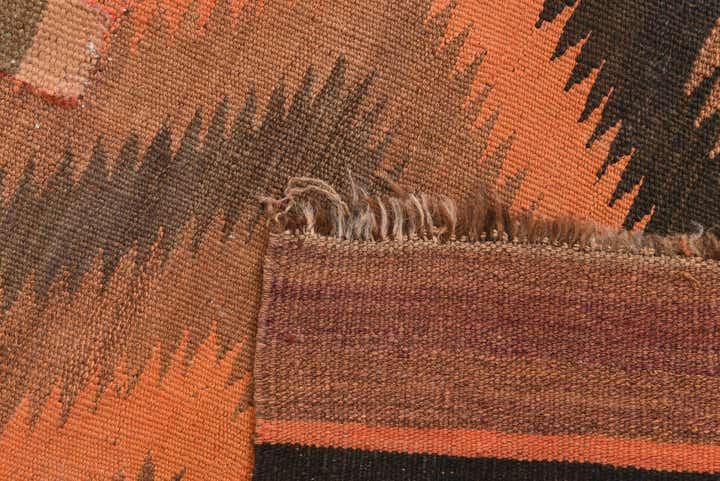 4' x 10' 8 Hand Woven Kilim Fars Wool Runner Rug
