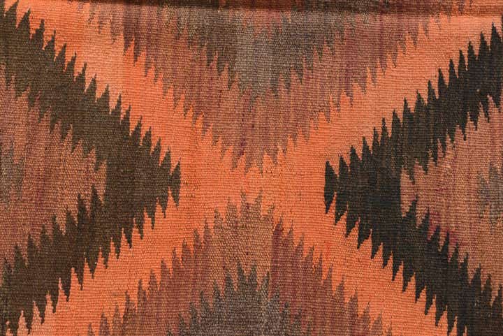 4' x 10' 8 Hand Woven Kilim Fars Wool Runner Rug