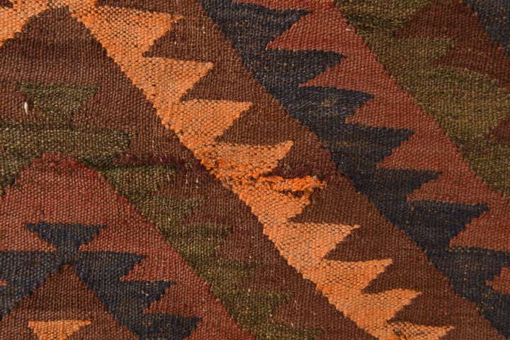 5' 5 x 11' 5 Hand Woven Kilim Fars Wool Runner Rug