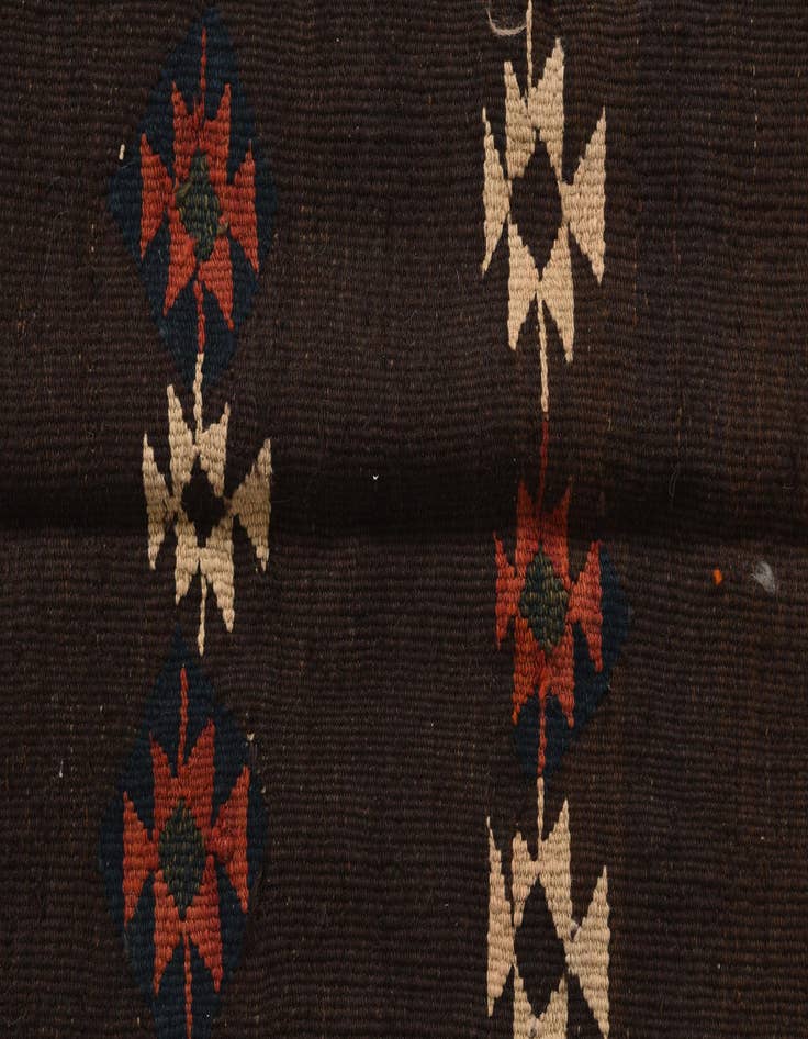 Detail image of 3' 2 x 10' 7  Hand Woven Kilim Fars Wool Runner Rug