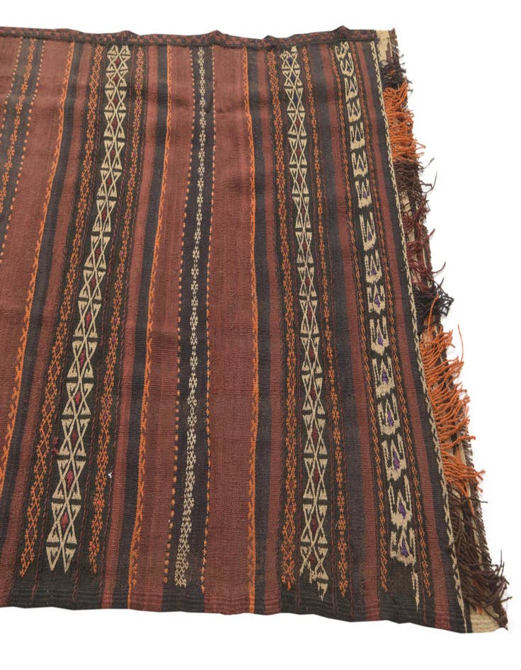 Detail image of 3' 6 x 12' 1 Hand Woven Kilim Fars Wool Runner Rug