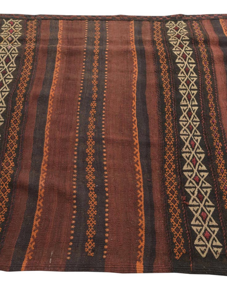 Detail image of 3' 6 x 12' 1 Hand Woven Kilim Fars Wool Runner Rug