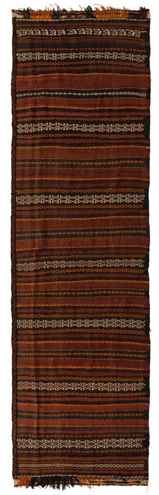 3' 6 x 12' 1 Hand Woven Kilim Fars Wool Runner Rug