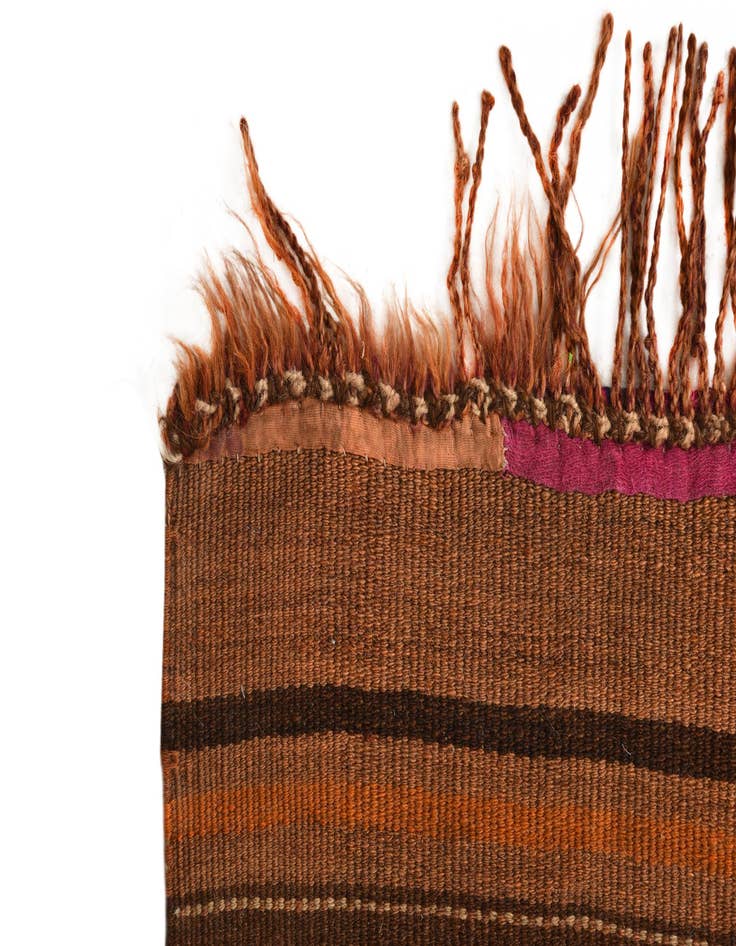 Detail image of 4' 2 x 10' 7  Hand Woven Kilim Fars Wool Runner Rug