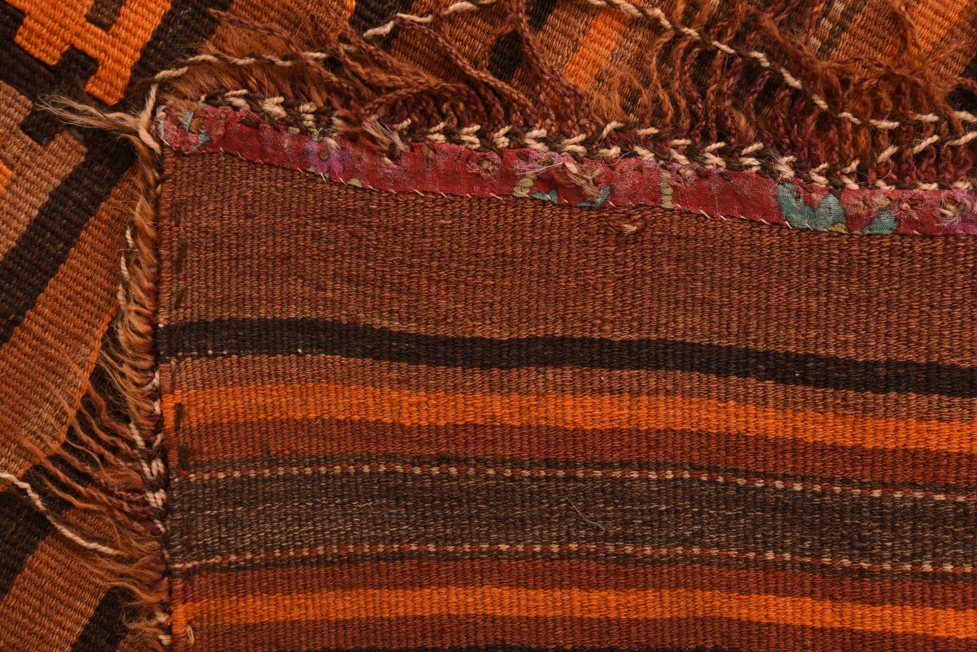 4' 2 x 10' 7 Hand Woven Kilim Fars Wool Runner Rug