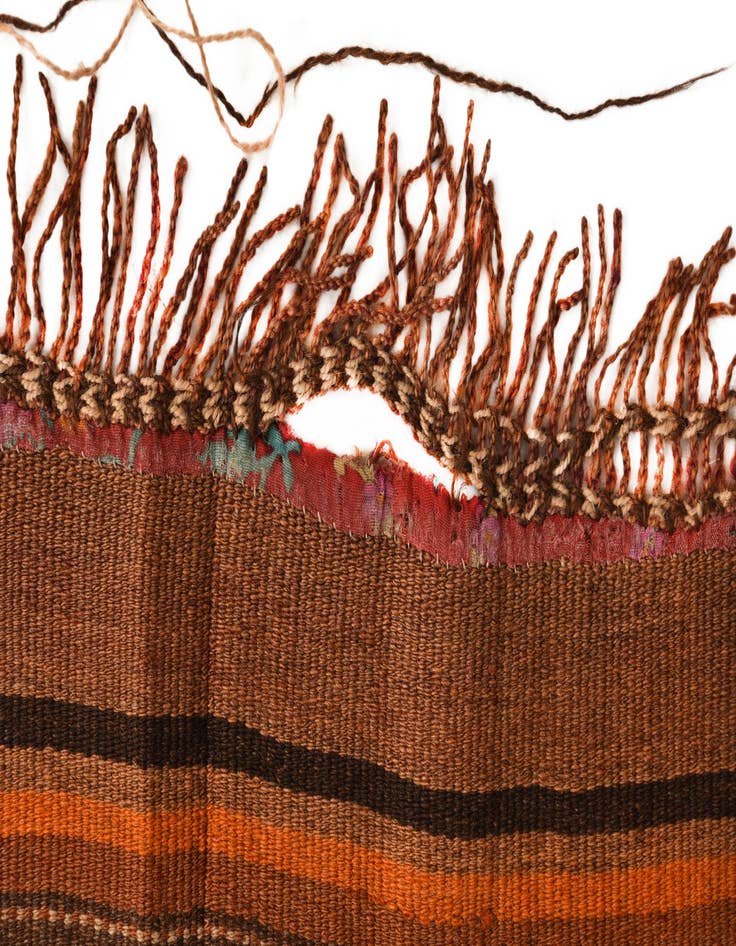 Detail image of 4' 2 x 10' 7  Hand Woven Kilim Fars Wool Runner Rug