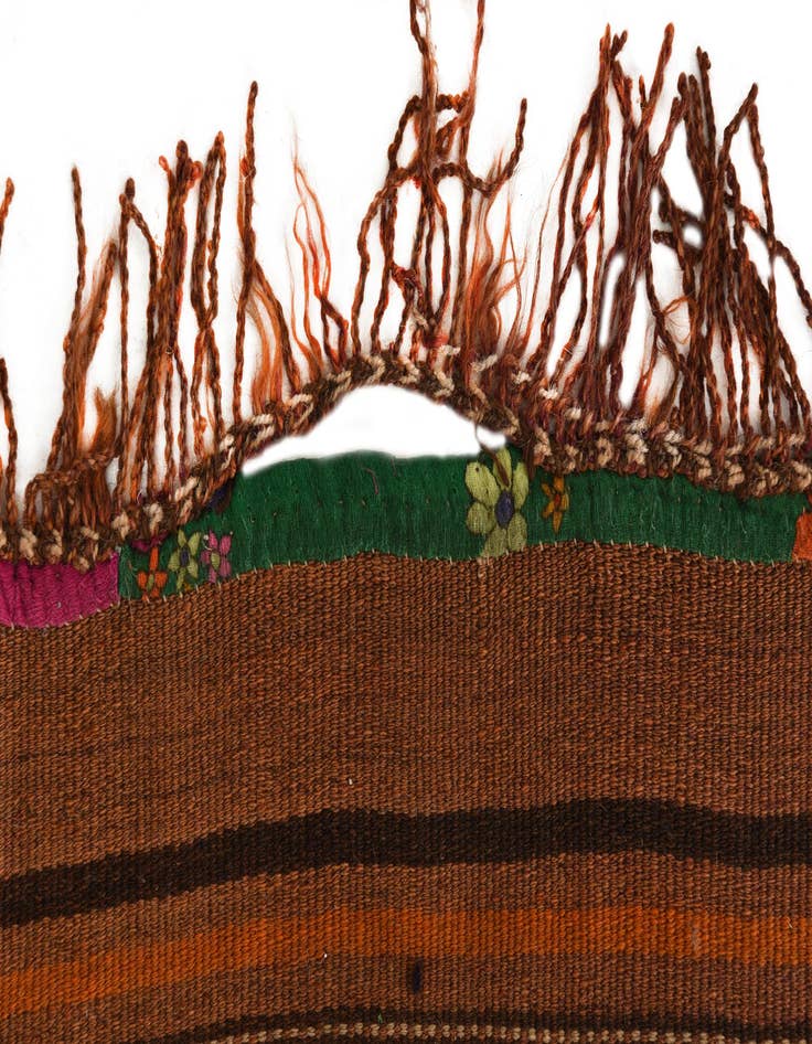 Detail image of 4' 2 x 10' 7  Hand Woven Kilim Fars Wool Runner Rug