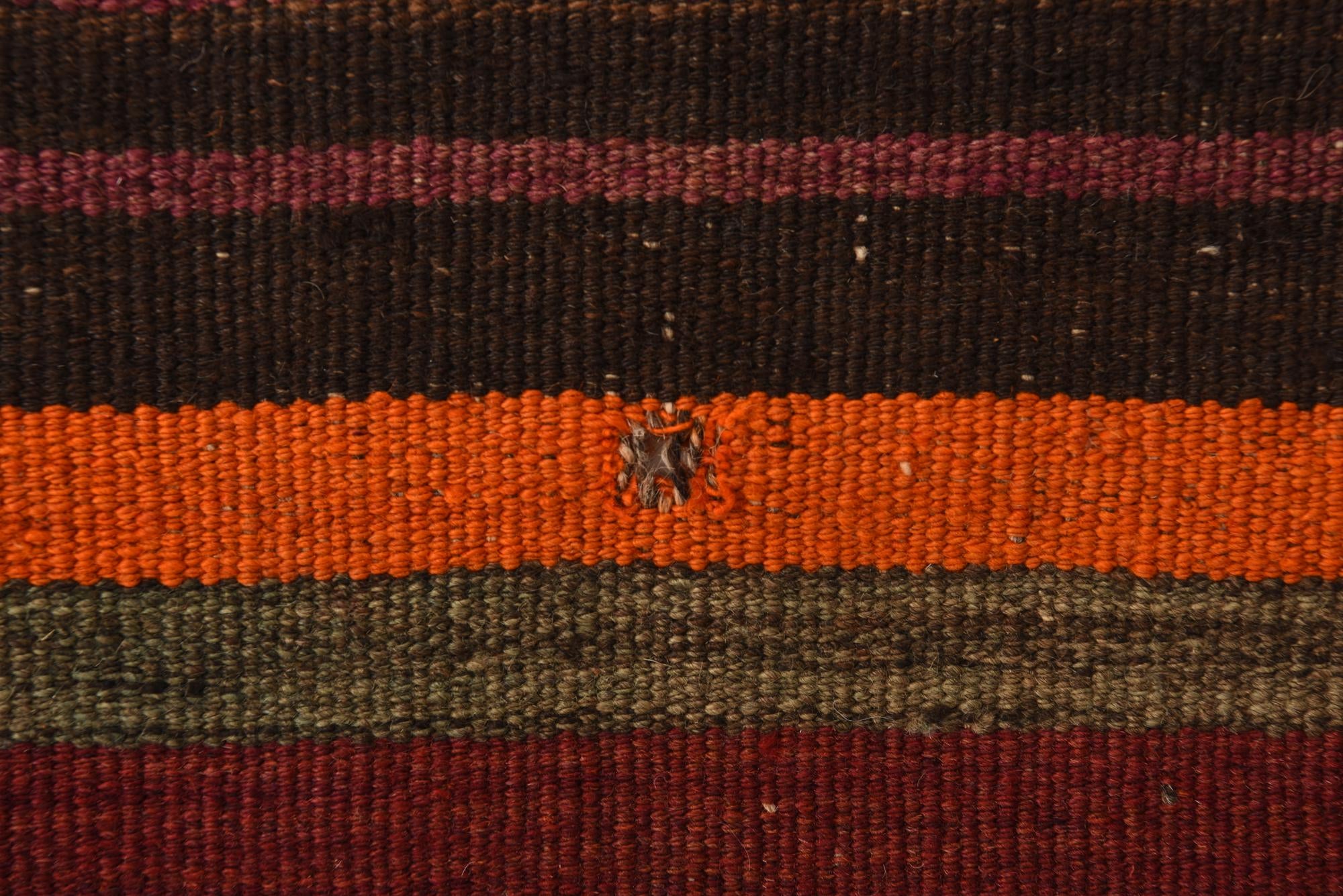 4' 8 x 15' Hand Woven Kilim Fars Wool Runner Rug