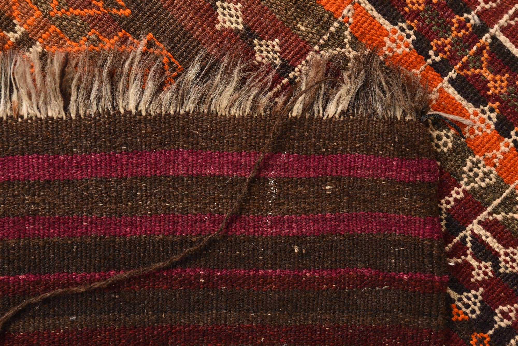 4' 8 x 15' Hand Woven Kilim Fars Wool Runner Rug