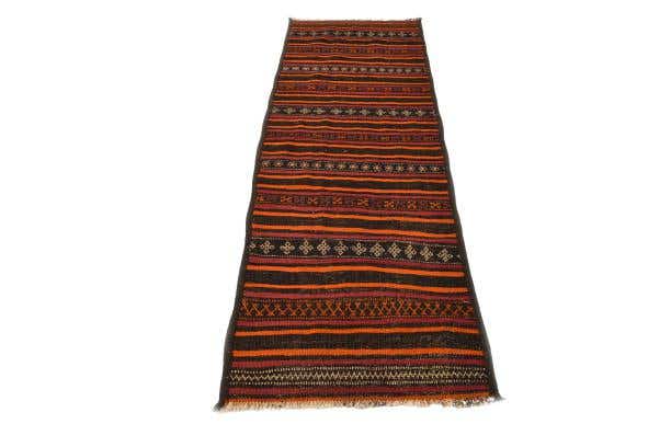 2' 5 x 8' Hand Woven Kilim Fars Wool Runner Rug