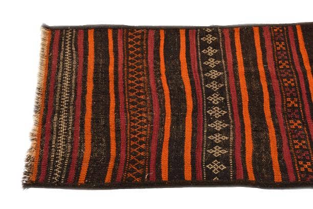 Detail image of 2' 5 x 8' Hand Woven Kilim Fars Wool Runner Rug