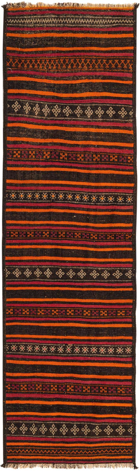 2' 5 x 8' Hand Woven Kilim Fars Wool Runner Rug