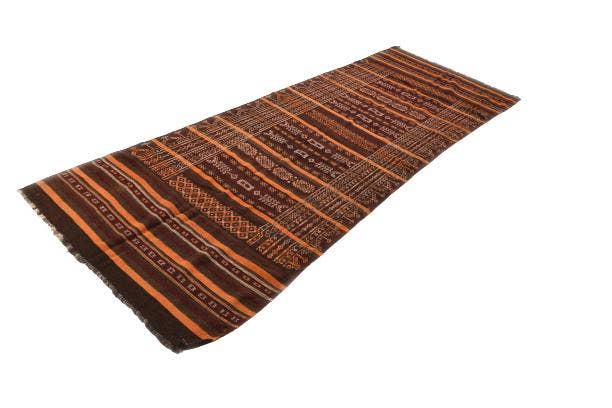 Detail image of 4' 1 x 12' Hand Woven Kilim Fars Wool Runner Rug