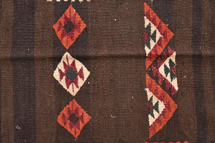 3' 3 x 10' 2 Hand Woven Kilim Fars Wool Runner Rug
